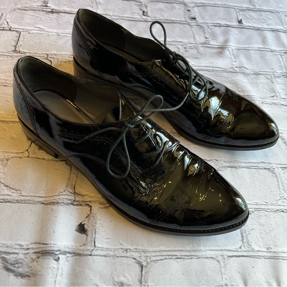 Via Spiga Shoes - Via Spiga Patent Leather Oxford Loafers Womens 11